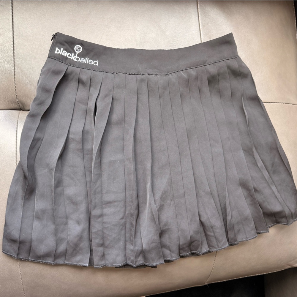 Gray Pleated Mini Skirt
